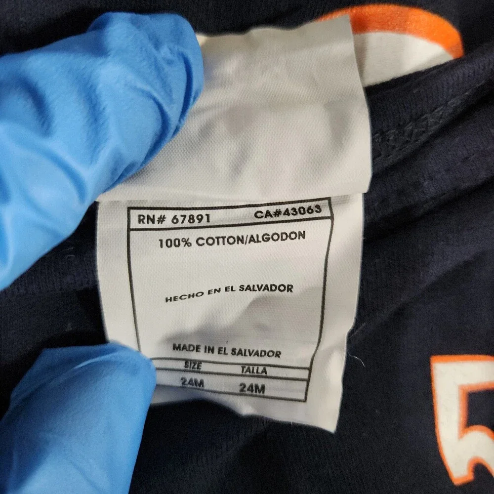 Reebok Nfl Brian Urlacher 54 Chicago Bears Infant Bodysuit 24M Cotton Navy 153